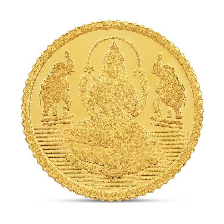 Gaja Laxmi gold coin, 2 grams, 24K · 999.9