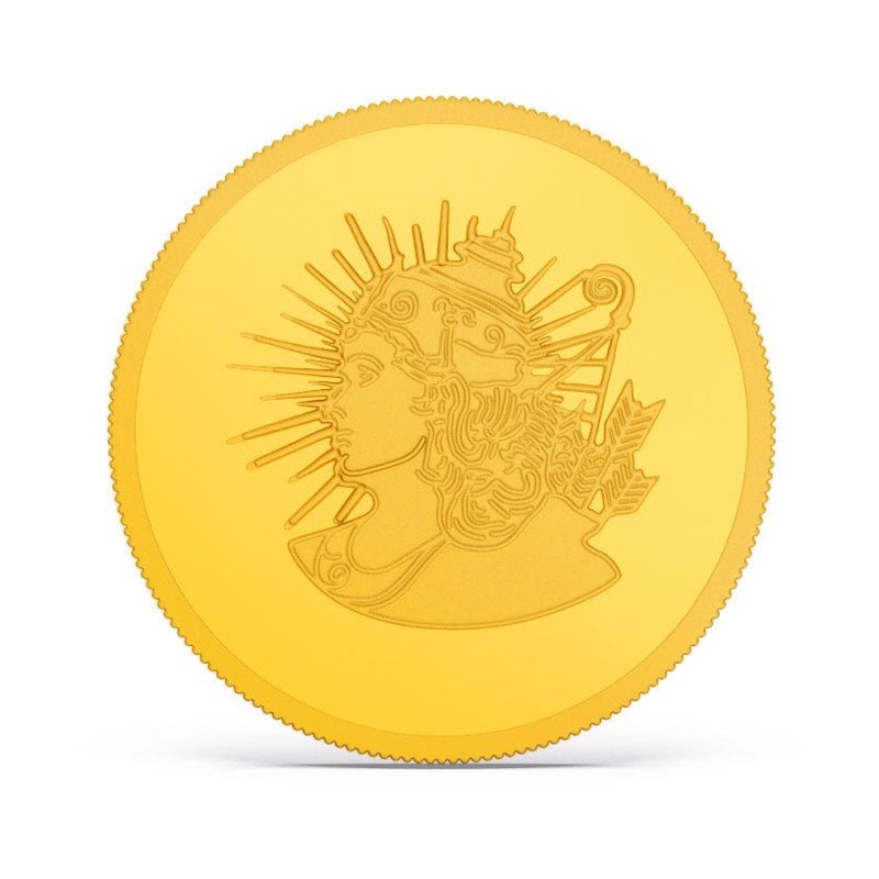 Shree Ram gold coin, 10 grams, 24K · 999.9